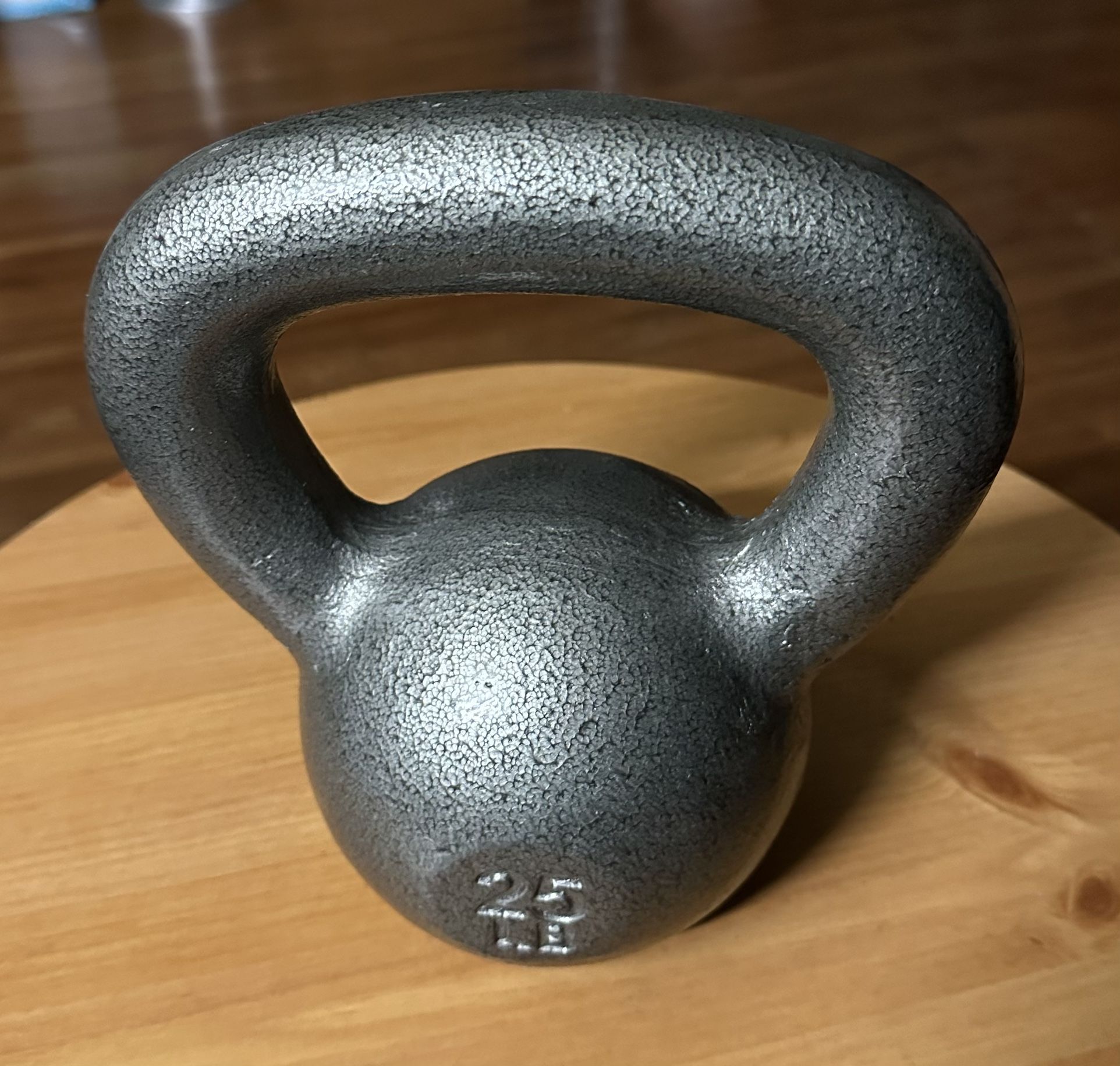 CAP Barbell Cast Iron Kettlebell 25 lbs. Weight (Silver)