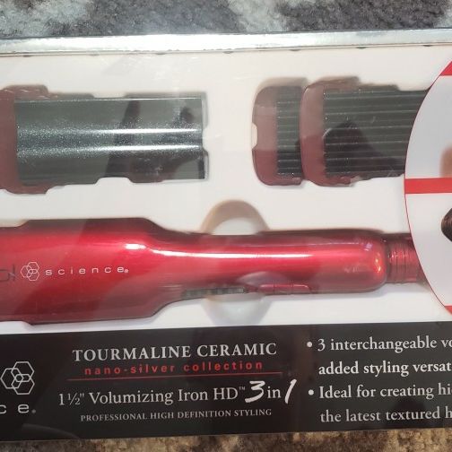 Tool Science 3 n 1 volumizing 1 1 2 inch tourmaline ceramic iron