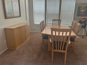 Copenhagen dining table set with a buffet