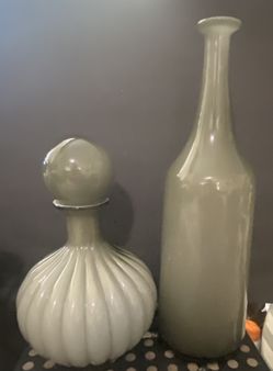 Grey Glass Vases