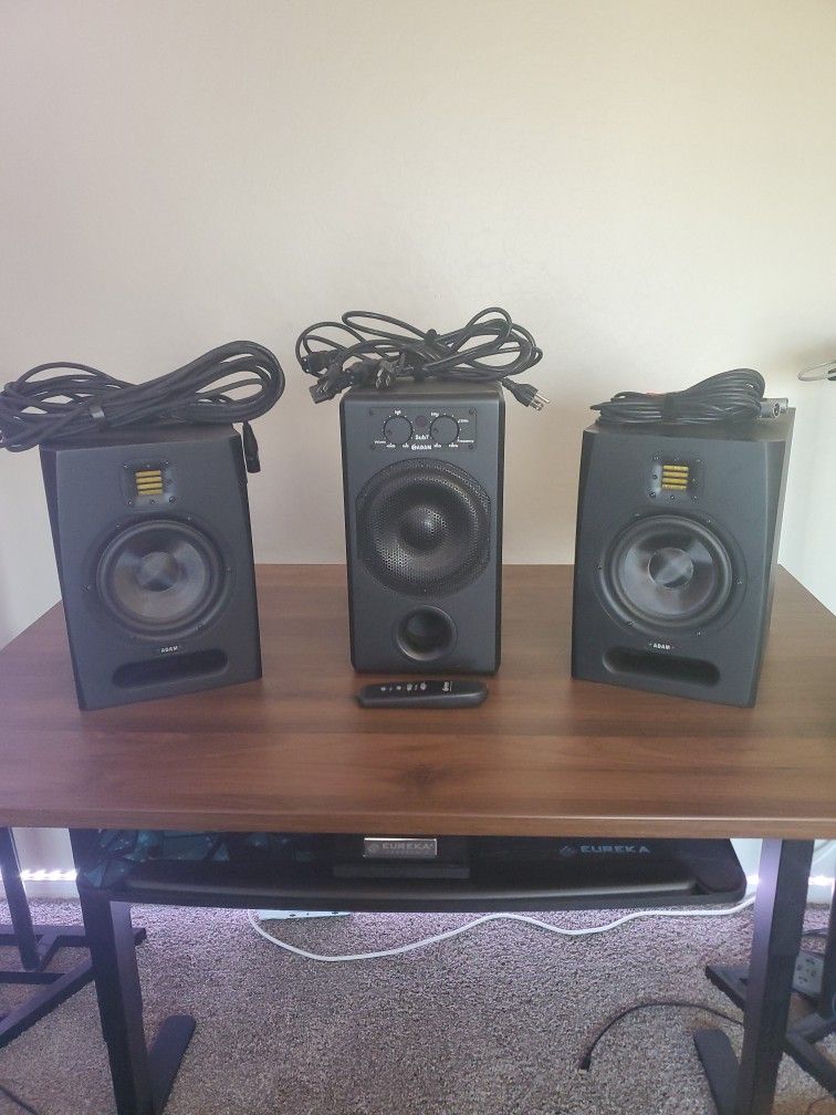 ADAM Audio F7 Monitors Speakers + ADAM Sub 7 Subwoofer