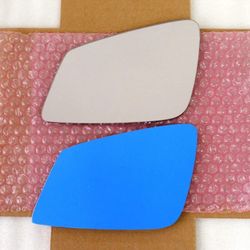 Mirror Glass with Adhesive for Fitting Over Auto-Dimming Mirror for Various BMW Models - Driver Side View Left LH - Check Size and Pictures