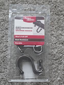 Set of 12 Bronze Shower Curtain Hooks