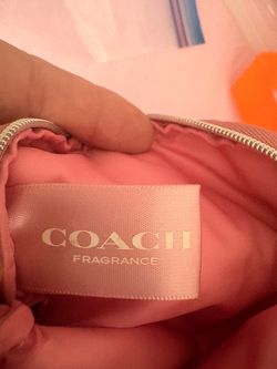 Coach Fragrance Rose Gold Glitter Cosmetic Pouch