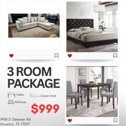 New 3 Room Package Deal Queen 
