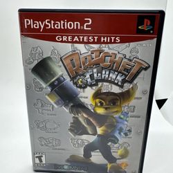 Ratchet & Clank (Sony PlayStation 2, 2002) Case and Game Tested Working