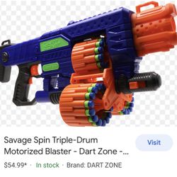 Savage Spin Triple-Drum Motorized Blaster