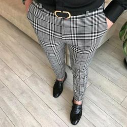 Black, Whit And Gray Drafted Suit Pants 