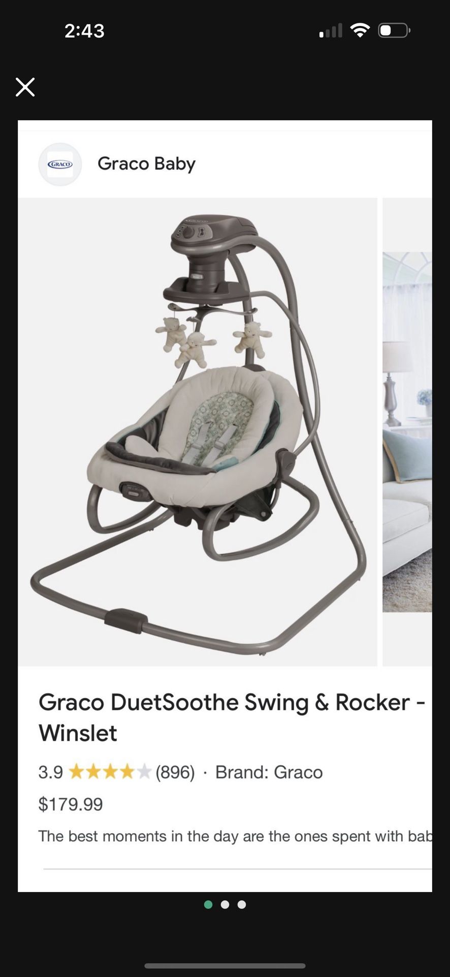 Baby Swing Brand Graco