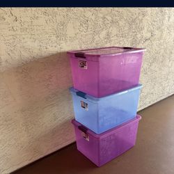 One Sterilite 66 Qt Storage Tote Bin Container Clearview Latch ($10 each)