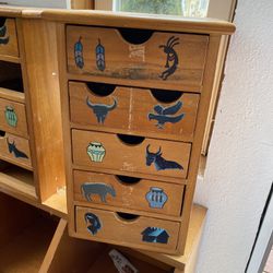 WOODEN LITTLE SHELF WITH LITTLE DRAWERS!!!