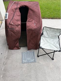 Infrared Saunas for Home, Portable Dry Sauna with Heating Foot Pad, Infrared Sauna with Sauna Chair