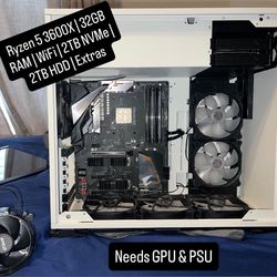AM4 Ryzen 5 PC Platform – 32GB RGB RAM, 2TB 980 PRO, + Extras – Needs GPU & PSU