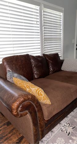Real Leather Couch $120