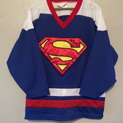 Vintage Superman Warner Bros. Hockey Jersey 