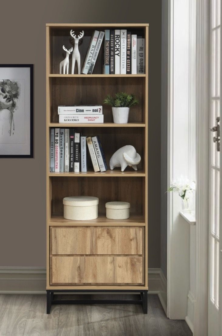 BOOK SHELVES 69 IN. H OAK LIBRERA ESTANTERÍA