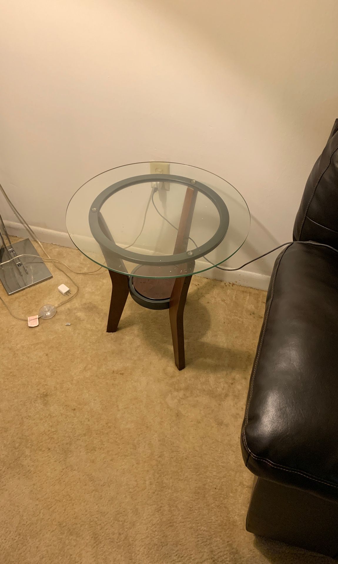 Side tables with glass