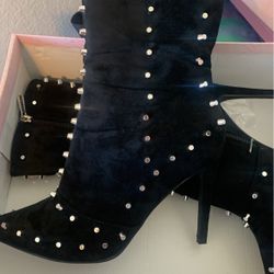 Black Studded Heels