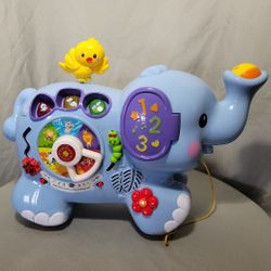 VTech Pull and Discover Activity Elephant  Infant Toddler Learning Toy  - Lights, Sounds, Songs, Ears Move When You Pull The Elephant! 