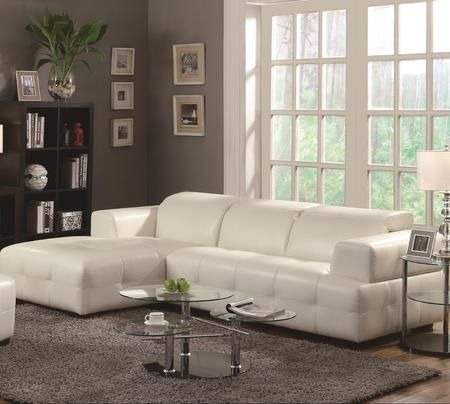CONTEMPORARY STYLE SECTIONAL WHITE