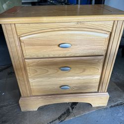 Oak Bedside Table 