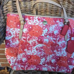 large Coach tote, Peyton Floral, like new, used only a few times, very clean.