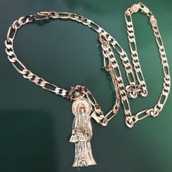 Santa Muerte Gold Plated 