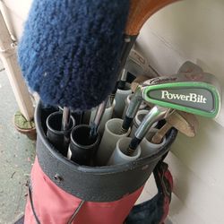 Left-handed  Power Built Golf Clubs 