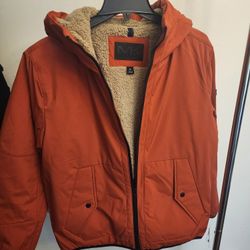 Michael  Kors Coat-Orange-Small-Faux Fur