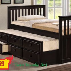 Twin Trundle With Storage 