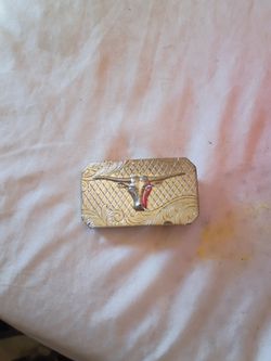 Vintage sterling boys Western belt buckle