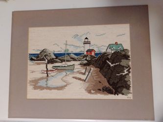Lighthouse Cross-stitch Picture 16.5x13