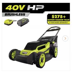 Ryobi Battery Lawn Mower 20’