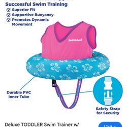 Deluxe TODDLER Swim Trainer w/ Adjustable Strap - Pink 