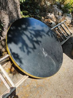 Large round card table