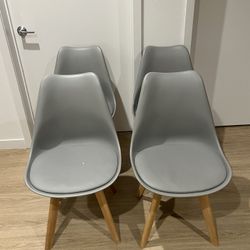 4 Gray Dining Chairs