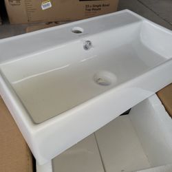Wall Mount 22" Bathroom Sink 