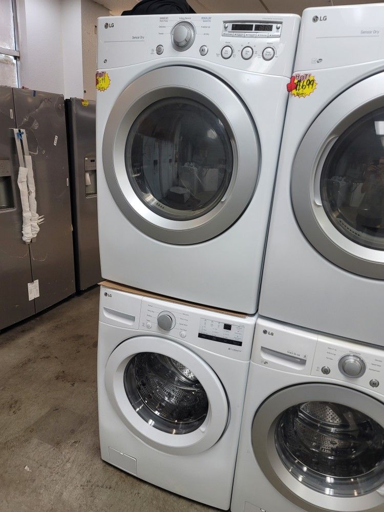 LG Front Loading Washer And Stackable Electric 220volt Dryer Set
