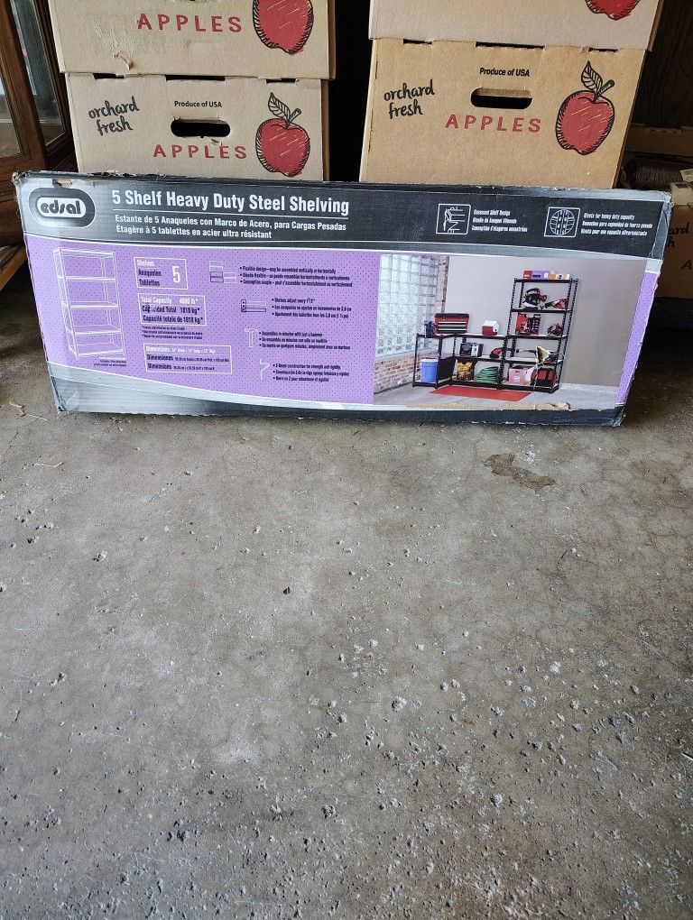 Shelving, Heavy Duty And Brand New Still In Manufacturer Box. Currently Selling For 149.99 On Amazon. My Price $100