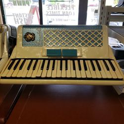 Scandalli Blue Ivory Piano Accordion 41/120 With Case