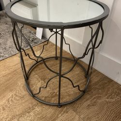 Mirror-Top End Table