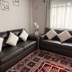 100 %Leather Sofa (2 Piece 3 Seater)