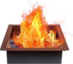 #R4 36-inch Square Bonfire Ring, Heavy Duty Bonfire Ring, DIY Bonfire Insert on or on the Floor, for Outdoor, Camping and Bonfires $ 40