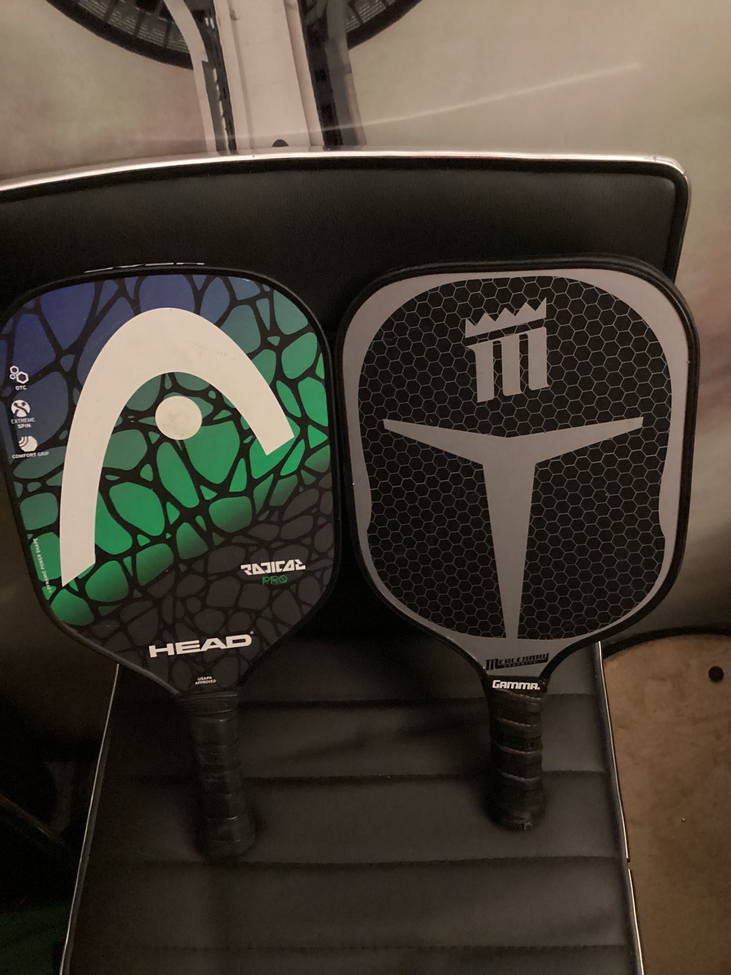2 Pickleball Paddles (1 Head Radical Pro, 1 Mercenary Gamma Graphite) for Sale in Federal Way