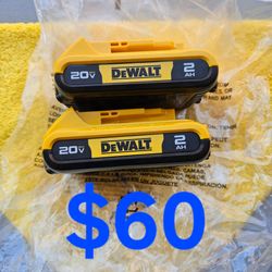$60 New Dewalt 2.0ah Batteries (20-Volt)
