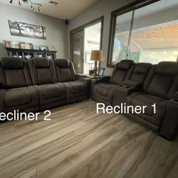 2-Dual Recliner/Sofas $800 For Both