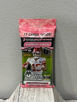 2020 Panini Mosaic Football Cello Pack 15 Cards 3 Exclusive Camo Pink AUTO NEW