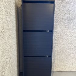 IKEA Shoe Cabinet - 3 Compartments - Black Brown