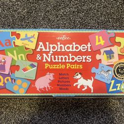 Alphabets & number puzzle pairs