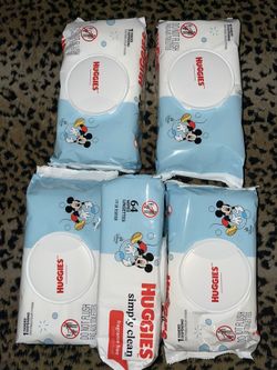5🔥new bags Of 64 Huggies Baby Wipes All 5for $10 Firm On Price
